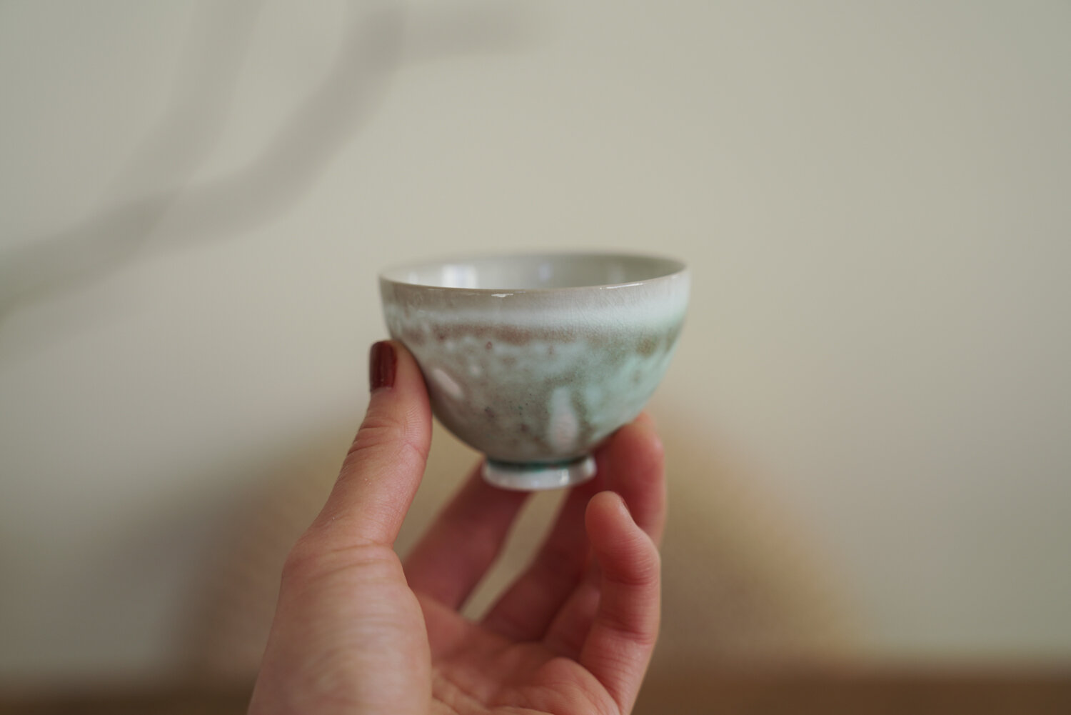Handmade Soda Firing Mint Glazed Teacup