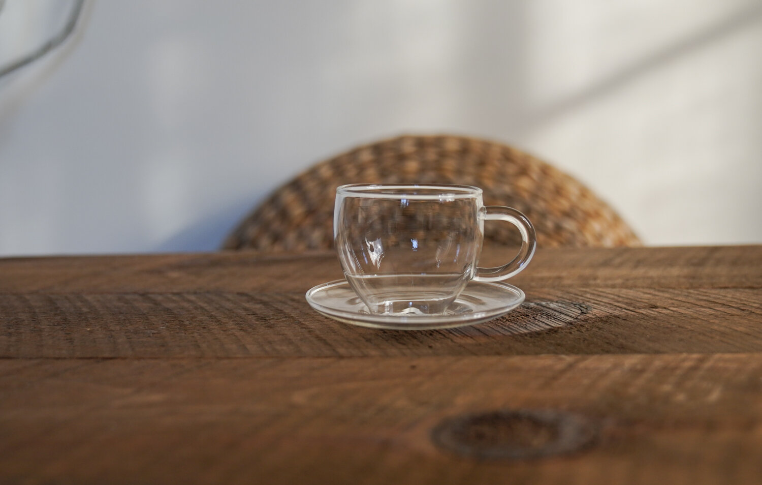 Glass Teacup With Handle (Come With Tray) — tea