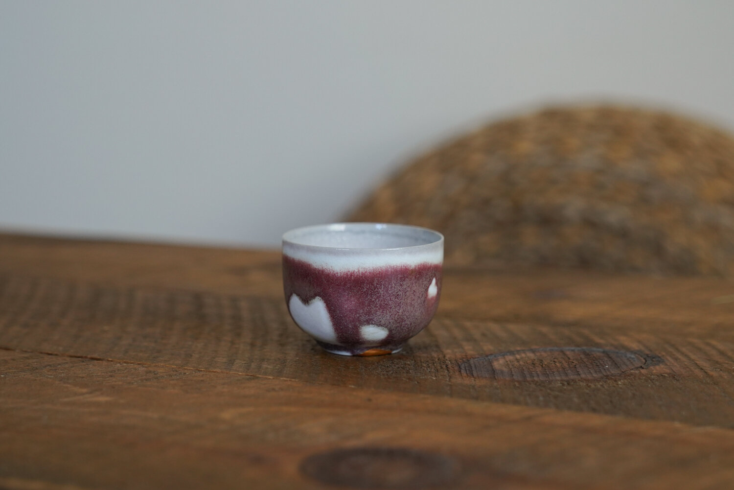 Dark Red Soda Firing Teacup