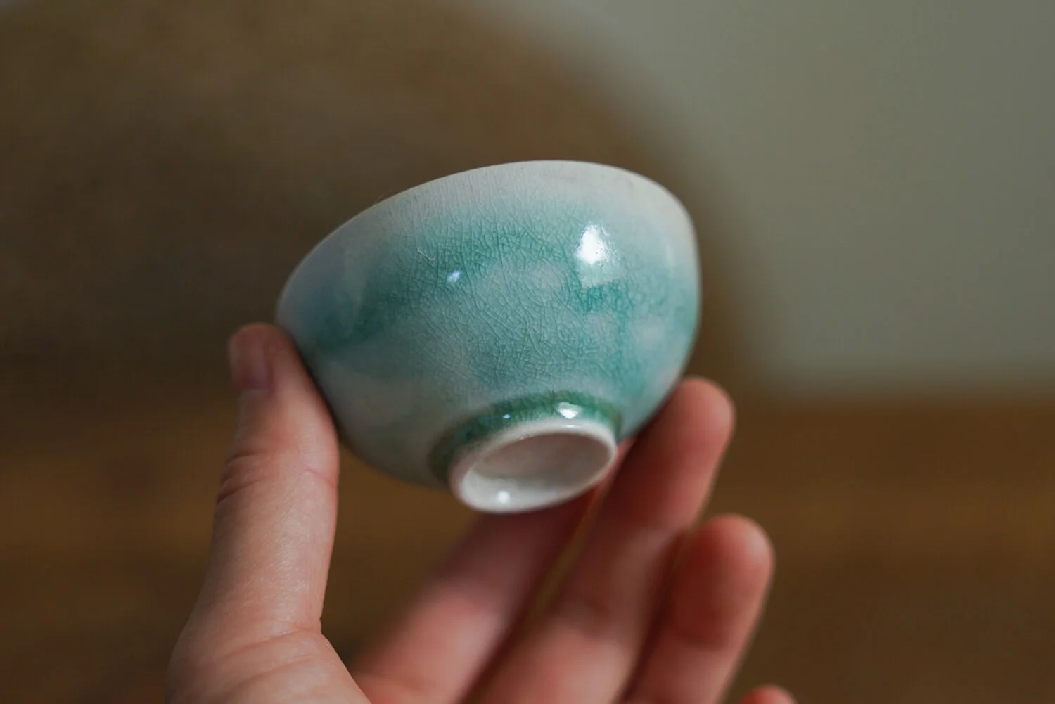 Jade Green Soda Firing Teacup