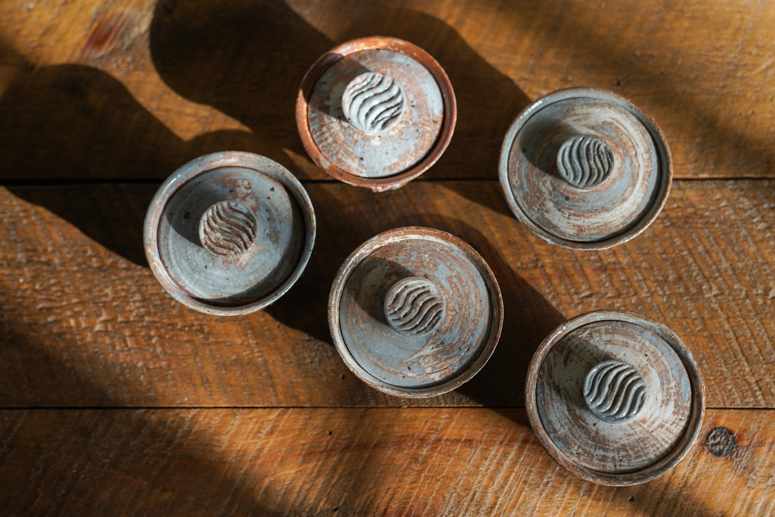 Handmade Rustic Waves Gaiwan 