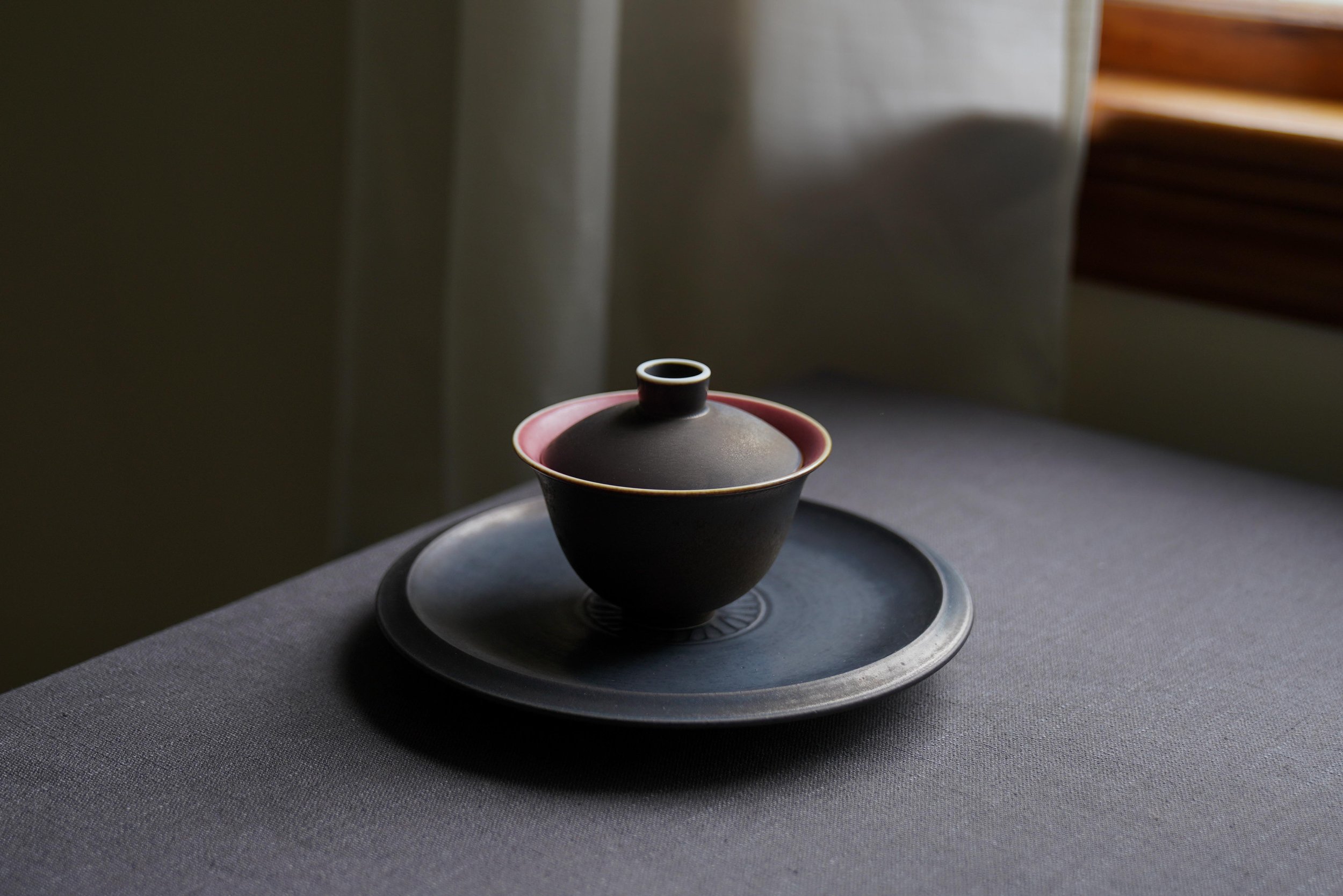 Handmade Black Matte Zen Tea Tray