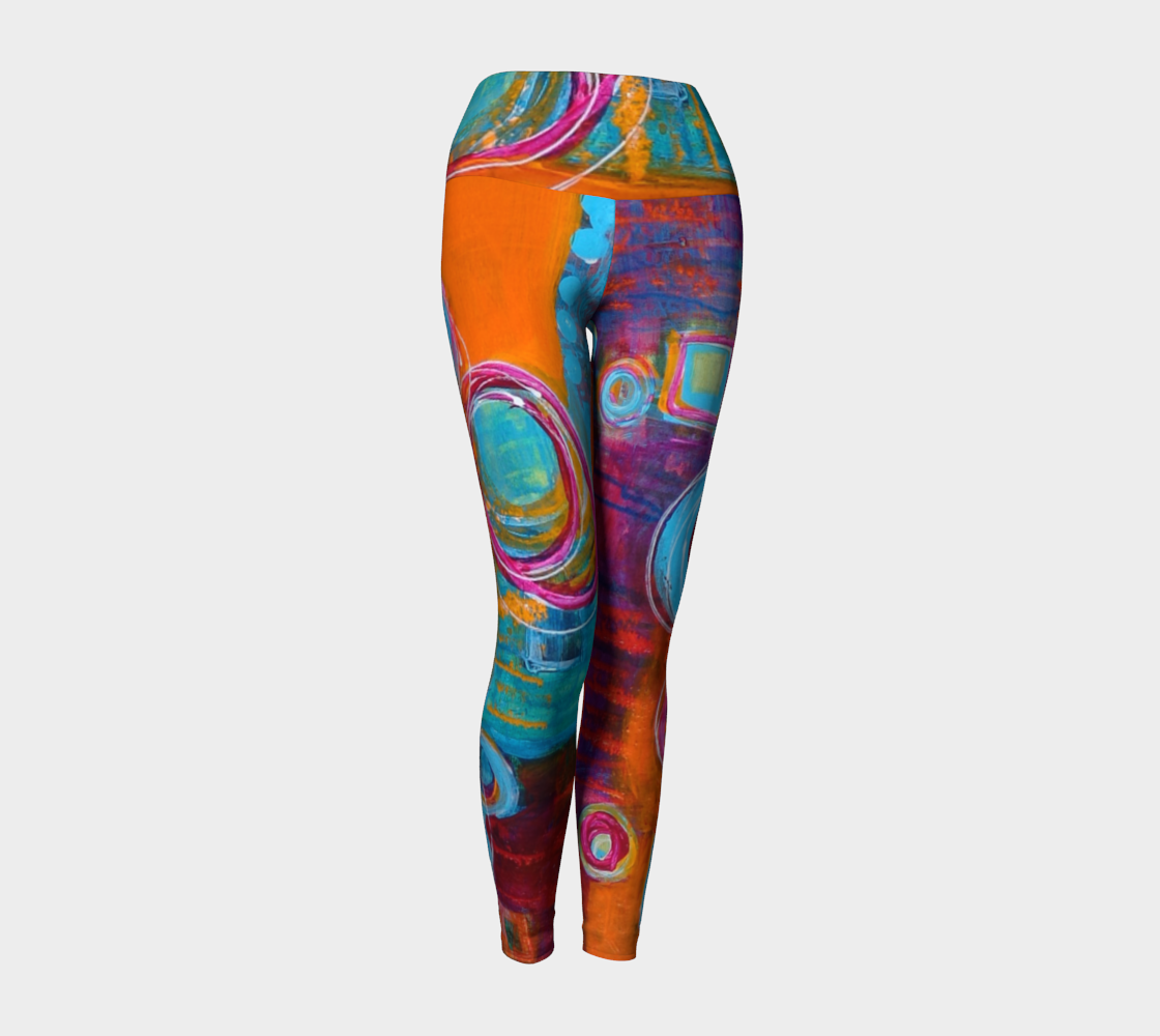 Leggings - Dancing in Circles Patt Scrivener AFCA . Canadian Abstract  Artist .