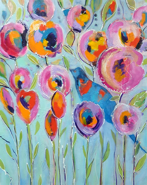 Spring Flowers in progress.jpg