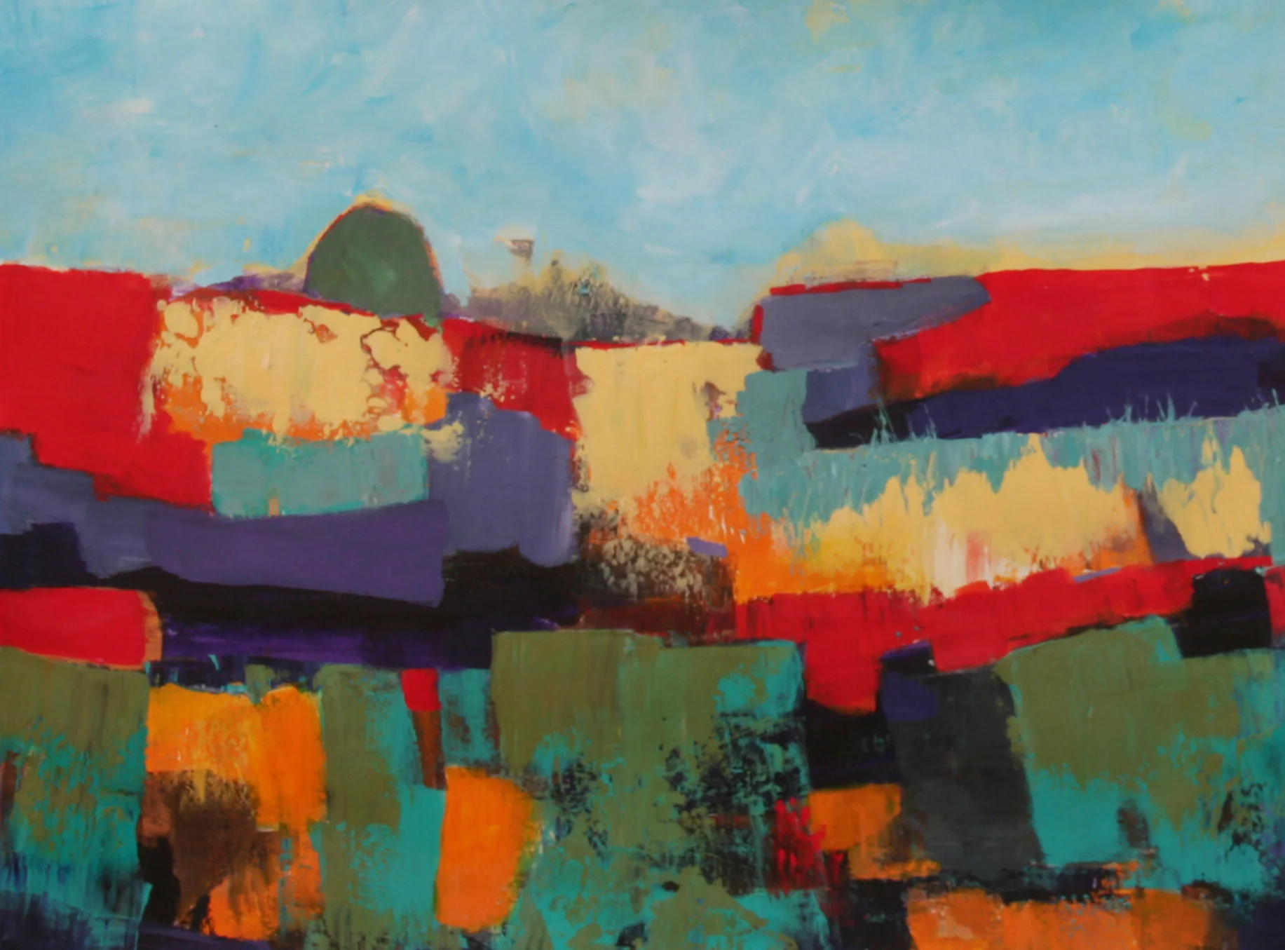 Scrivener---Nature's-Colour--Acrylic-on-paper-18x24-WR-multi-coloured-abstract-landscape-painting.jpg