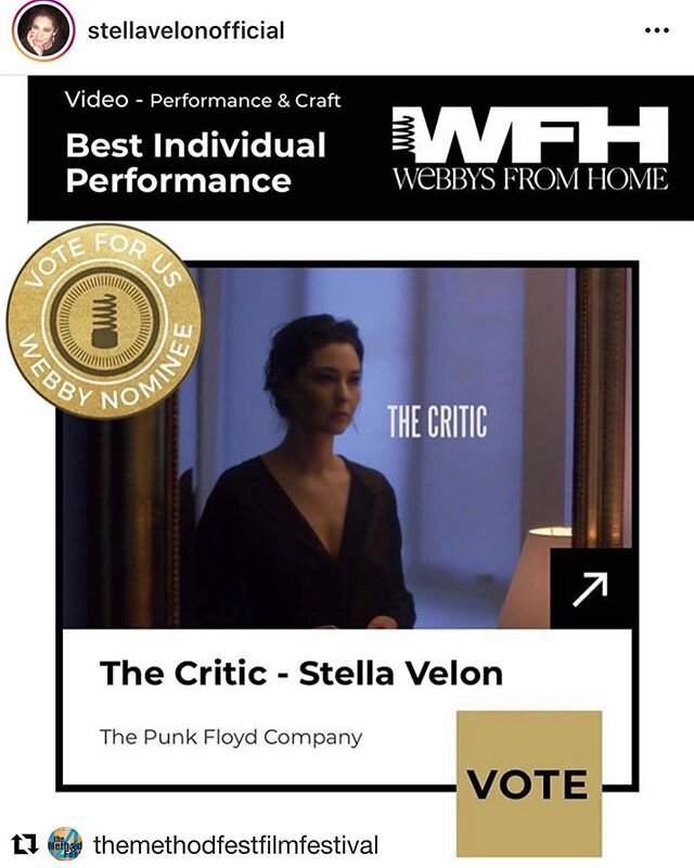 Thank you for your support if you&rsquo;ve already voted! If you haven&rsquo;t there&rsquo;s still time. Voting ends Thursday May 7 @ 11:59 PM (PT). #linkinbio👆 .
@thewebbyawards @stellavelonofficial 
@alanspics 
@asafsagiv 
@yagmurkaplanfilm 
@sylv