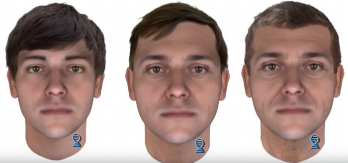 Images of the likely appearance of Christy’s killer at ages 25, 45 and 55, produced by Parabon NanoLabs using DNA phenotyping (Source: WFMZ 69 News)