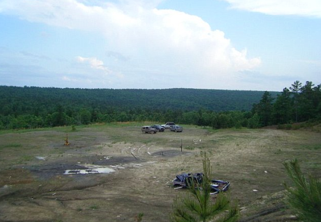 The top of Panola Mountain where the truck was discovered.