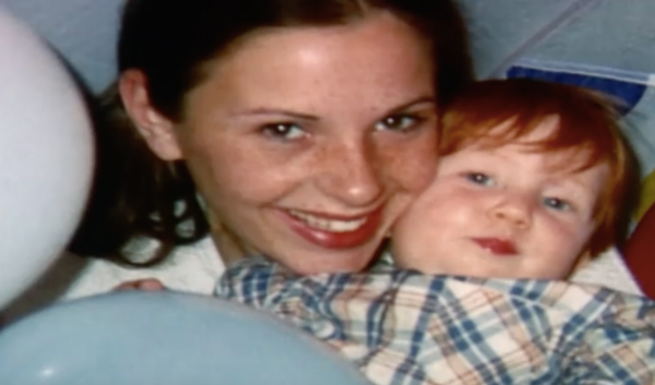 Lynsey with her first child, Robin.