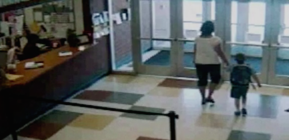 Security footage of Amy and Timmy leaving Greenman Elementary on May 11th (source: Youtube)