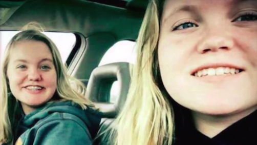 Libby (right) and her sister Kelsi (left)