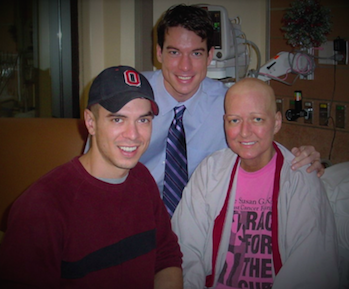 Derek (left), Brian (centre) and Renee Shaffer