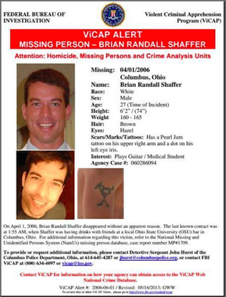 Brian’s Missing Persons poster