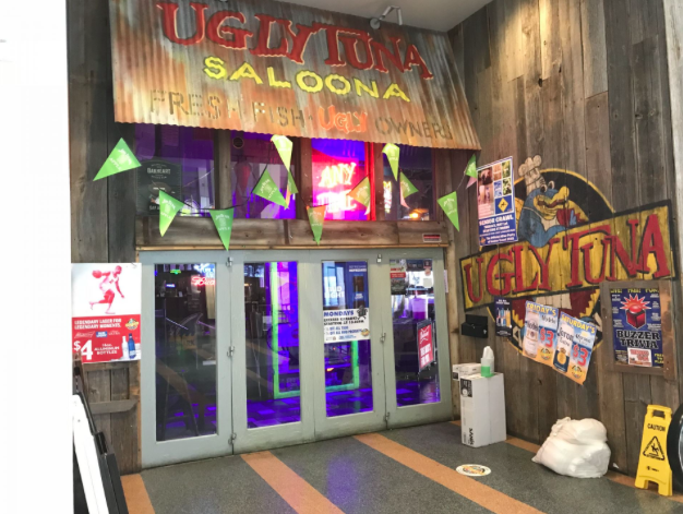 The entrance to the Ugly Tuna Saloona