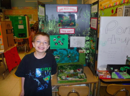 The picture of Kyron with his project taken by Terri at the Skyline Elementary science fair. (Source: The Oregonian)