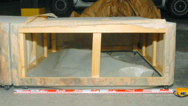 The bed under which Shannon was found at Donovan’s flat (source: The Telegraph)
