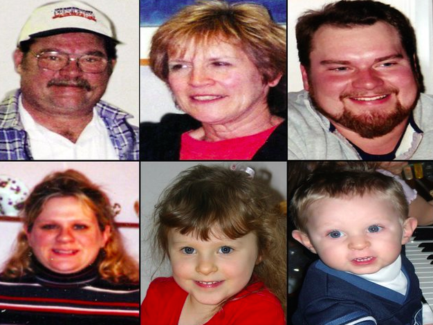 (From left to right) Wayne, Judy, Scott, Erica, Olivia and Nathan Anderson