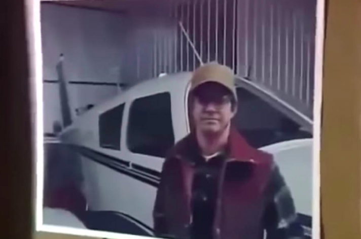 Hansen with his plane (source: youtube.com)