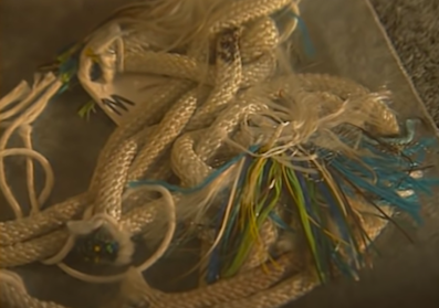 The rope used to bind Danny Joe Eberle (source: Youtube)