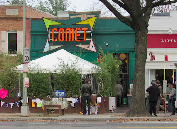 Comet Pizzeria where Edgar Maddison Welch thought that kidnapped children were being held as sex slaves (source: Wikipedia)