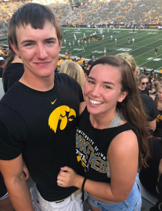 Mollie and her boyfriend, Dalton Jack (source: Des Moines Register)