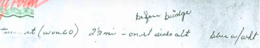 The directions to the boat launch written by Joan Rogers (source: Youtube)