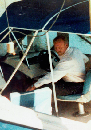 Chandler on his Bayliner boat (source: Tampa Bay Times)