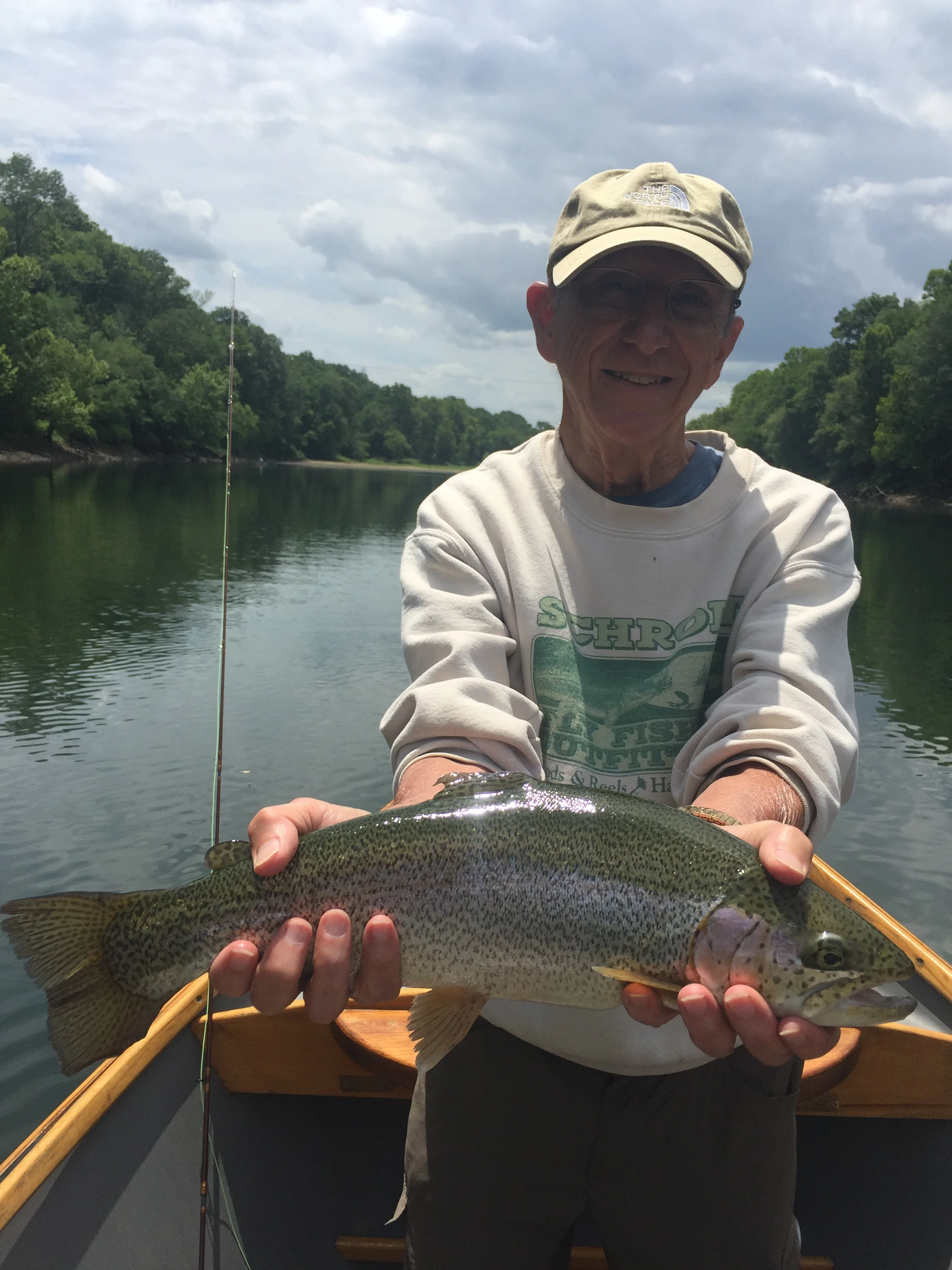   Tom Schrodt, author of  Fly Fishing in Kentucky , doing a little research  