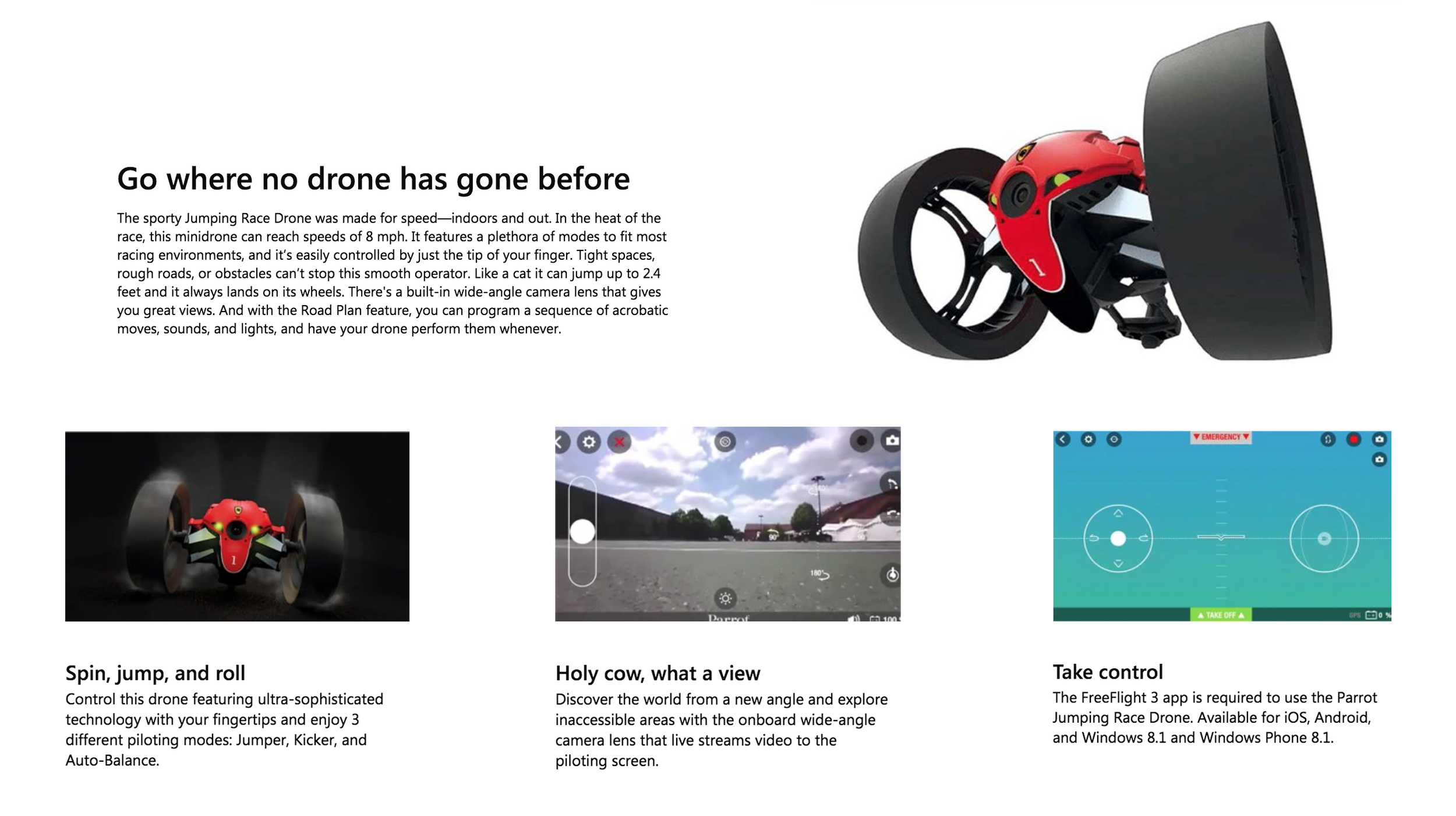 max jumping race drone