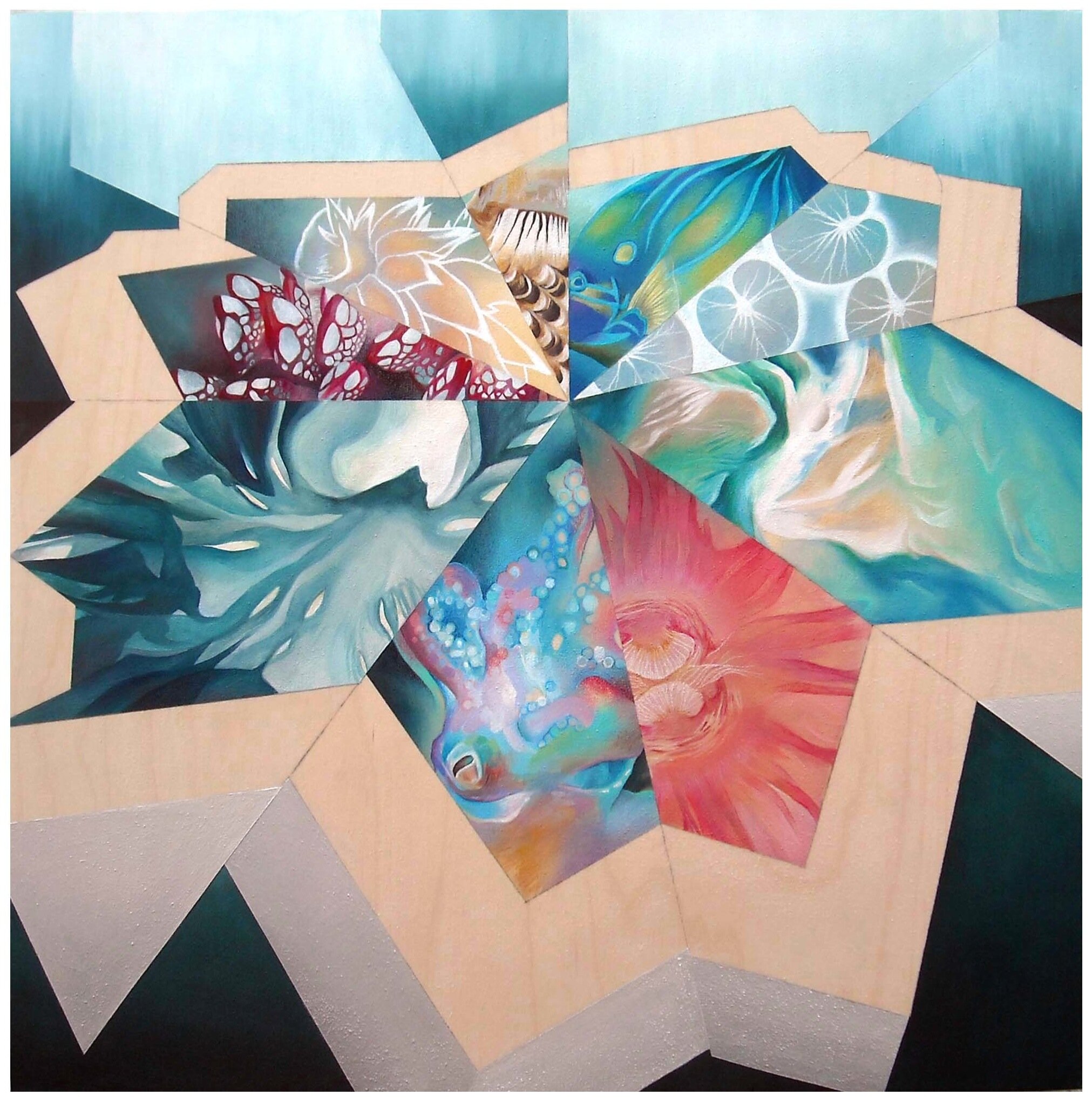 Kaleidoscope II, 24" x 24", acrylic on wood panel 