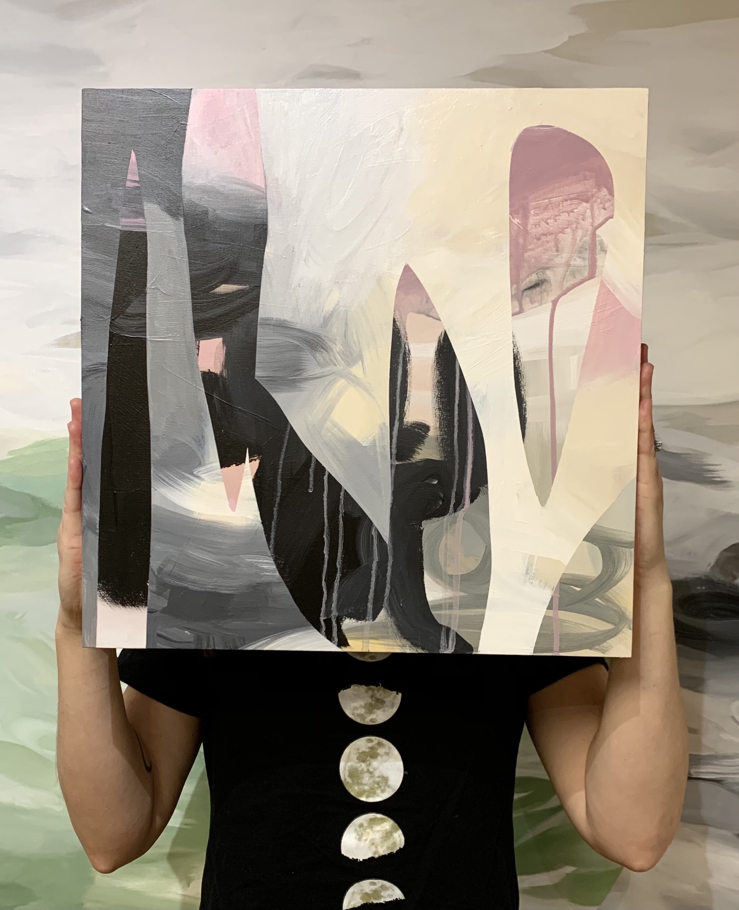 Woman, 16" x 16", Acrylic on Wood Panel