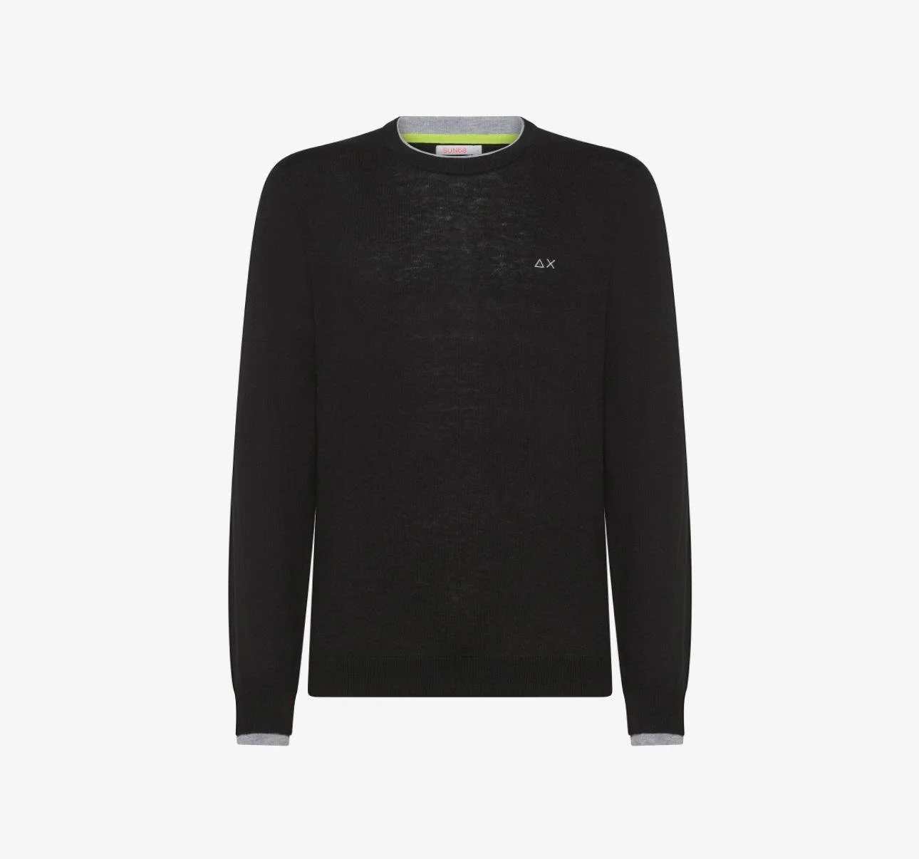 SUN68- ROUND DOUBLE RIB NERO