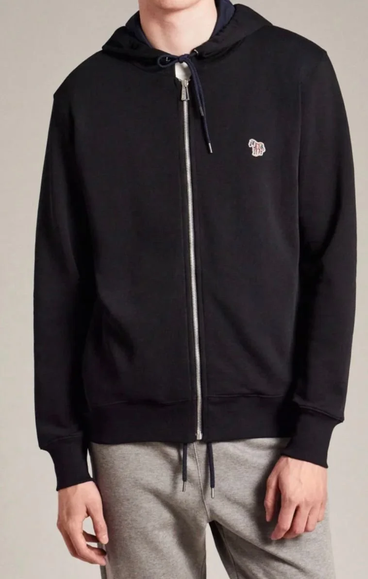 PAUL SMITH - Felpa con cappuccio cotone nero