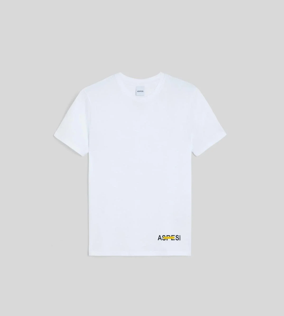 ASPESI - T-SHIRT IN JERSEY DI COTONE CON STAMPA - BIANCO