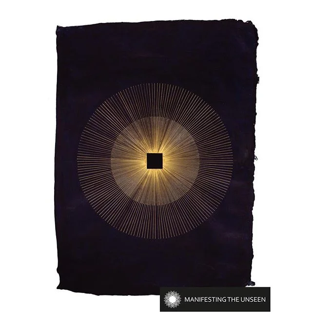Today’s artist in the spotlight is the incredible Nazira Bibi @pomegranates .
Image 1:
The Seen & the Unseen 2017
Nazira Bibi
23.5k shell gold on indigo-dyed wasli paper
Combining the visual aesthetics of the Big Bang, an eclipse and geometry, this piece centres on the idea that in essence, both scientist and spiritual seeker are always stood before the eclipse.
They observe the visible, in order to find hidden truths.
The scientist seeks truths within the material world, whereas the spiritual seeker contemplates on these visible phenomena to find insights into the metaphysical realm. .
Image 2:
.
Felucca to the Stars 2018
Nazira Bibi
23.5k shell gold on indigo-dyed wasli paper
The soul’s relationship to the universe and how it is linked to the inherent order within, provides spiritual ease and contentment to the heart when we allow the two to resonate as one.
This piece pays homage to those who set sail to foreign lands, the Muslim astronomers and adventurers who sought meaning when contemplating the stars.
The piece depicts the soul as a felucca (a small sailboat commonly seen on the Nile), flying full-sail, in complete surrender and submission into the cosmos. .
Image 3:
The Water Cycle 2018
Nazira Bibi
23.5k shell gold on indigo-dyed wasli paper
Entropy is a measure of how much order or disorder a system has. Referencing the cyclical changes that water goes through, this piece explores inner transformation and the bringing of order to one’s soul through meditation.
In all sufi practices, the essential drive is to work from one’s outer state, inwards. In this piece we move from turmoil, via repetitive meditation (the ripples) to the calm inner sea: the illuminate self. In reality we fluctuate between these shores throughout life (as emphasised by the ripples). .
#guestprojects #islamicart #manifestingtheunseen #creativemuslimwomen #scienceandspirituality #nazirabibi #tezhip #shellgold #wasli #indigo