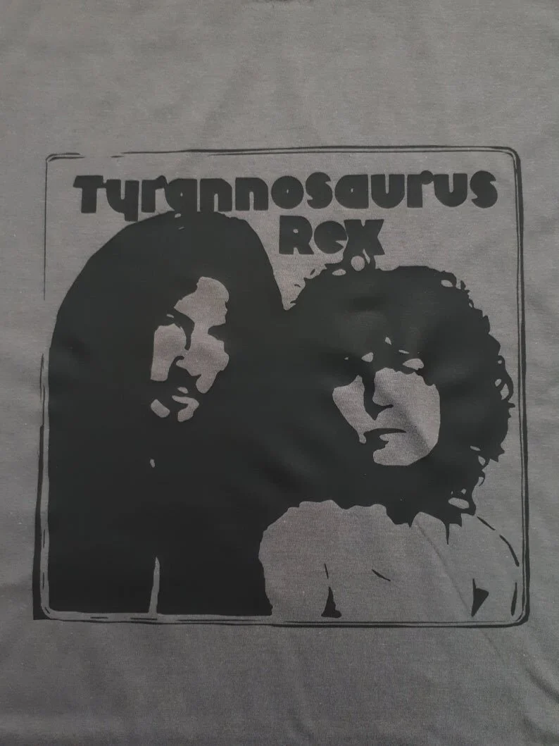 Tyrannosaurus Rex T.Rex Marc Bolan T-shirt Album Vinyl 60s 70s Vintage Style Tour Glam Rock Dandy In A Underworld LP Single - Toerag T-Shirts