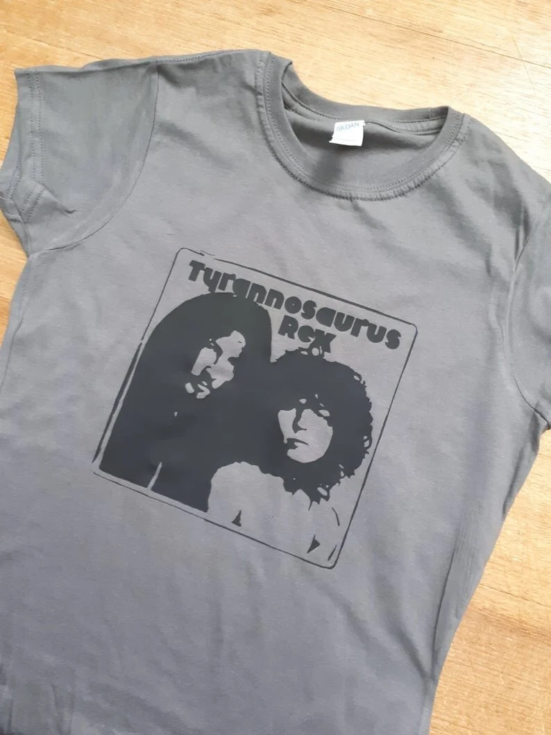 Tyrannosaurus Rex T.Rex Marc Bolan T-shirt Album Vinyl 60s 70s Vintage Style Tour Glam Rock Dandy In A Underworld LP Single - Toerag T-Shirts