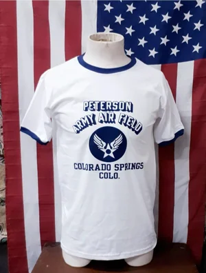 WW2 Air Force Ringer T-shirt Rare Vintage Style Army 40s Military 