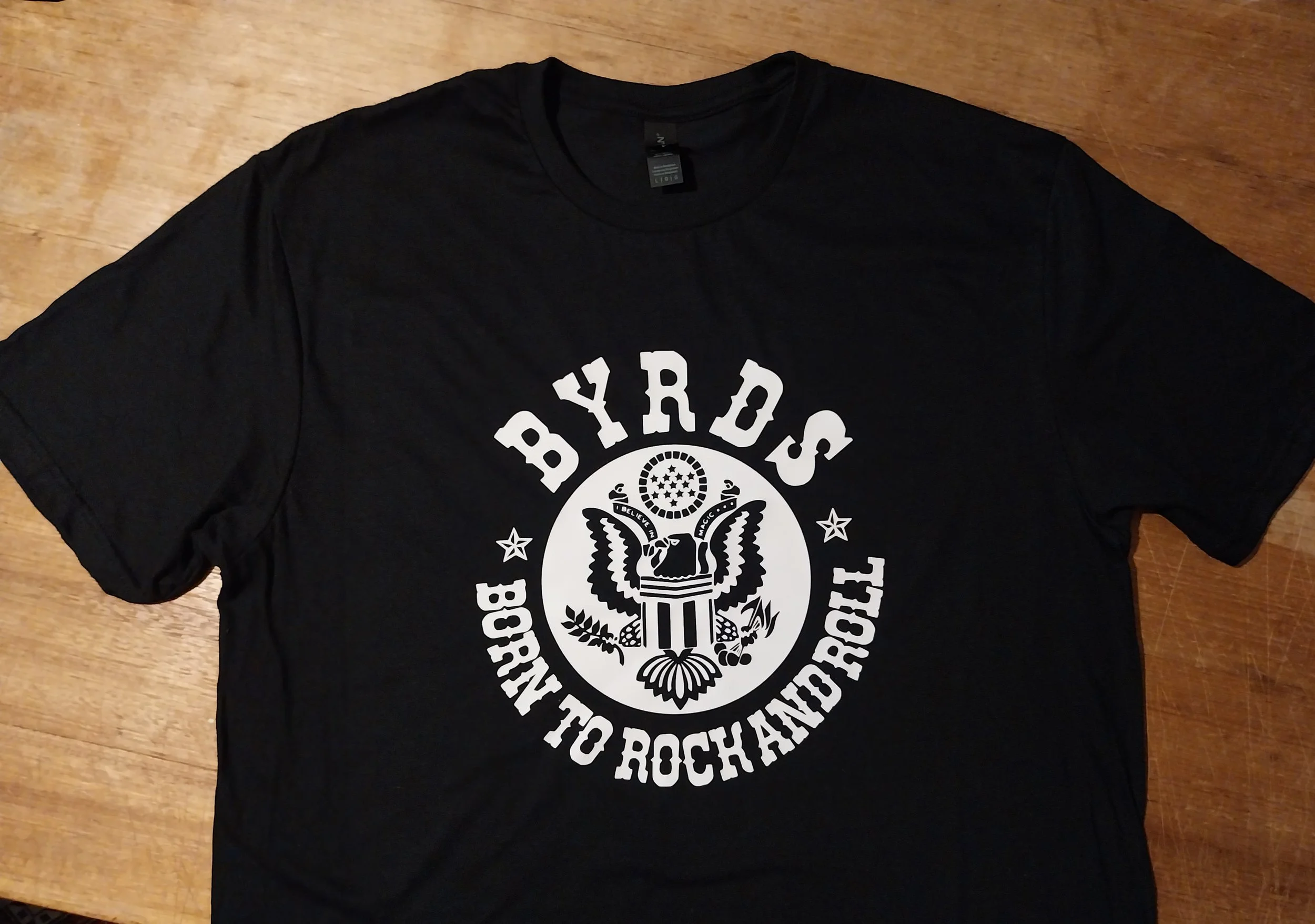 The Byrds Born to Rock'n'Roll Short Sleeve T-shirt Album Vinyl 60s Vintage Style Tour