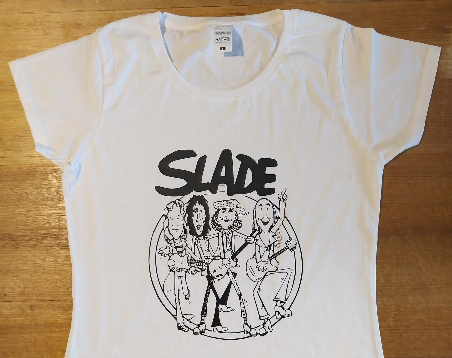Slade T-shirt Dave Hill 70s Vintage Style Album Tour LP Record 