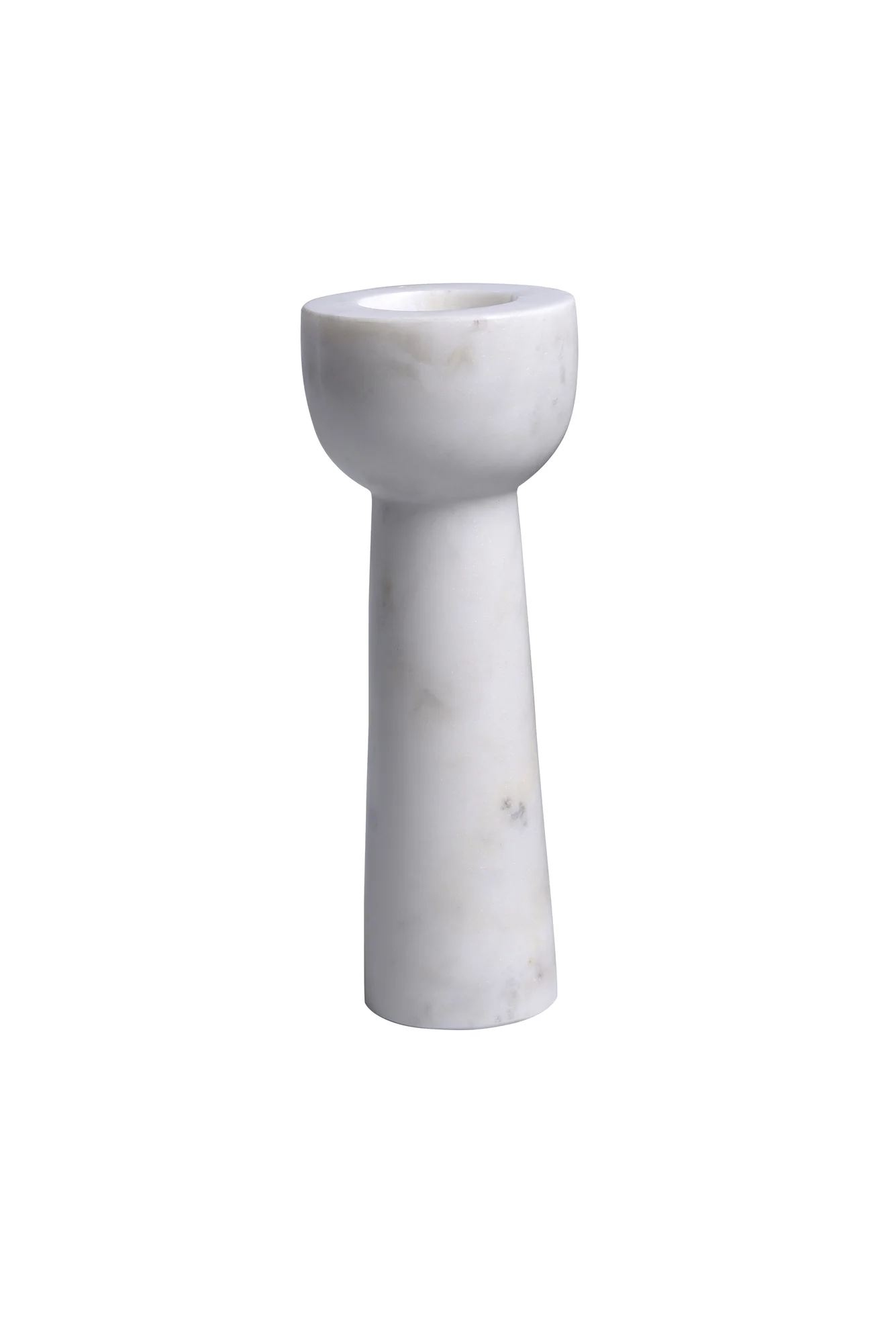 White Marble Candle Holder Large — Decorative Interiors