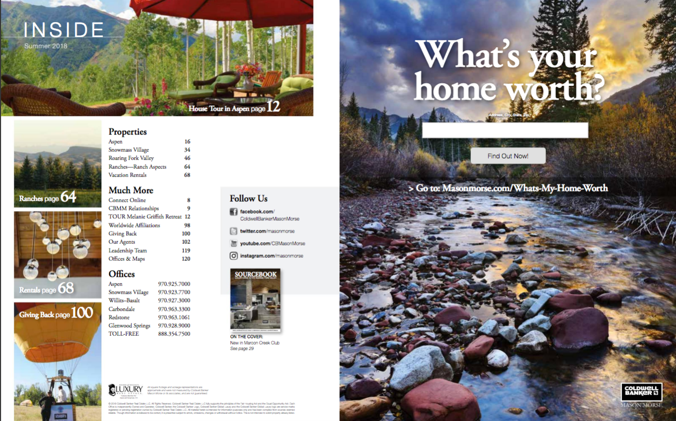 Inside pages of bi-annual catalog