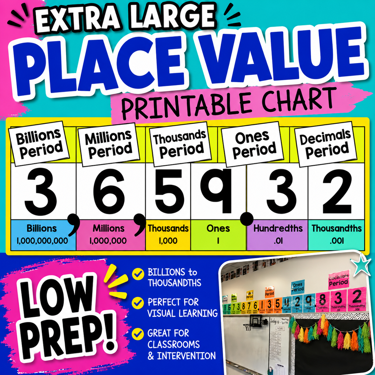 Place Value Printable Math Posters for Back to School.png