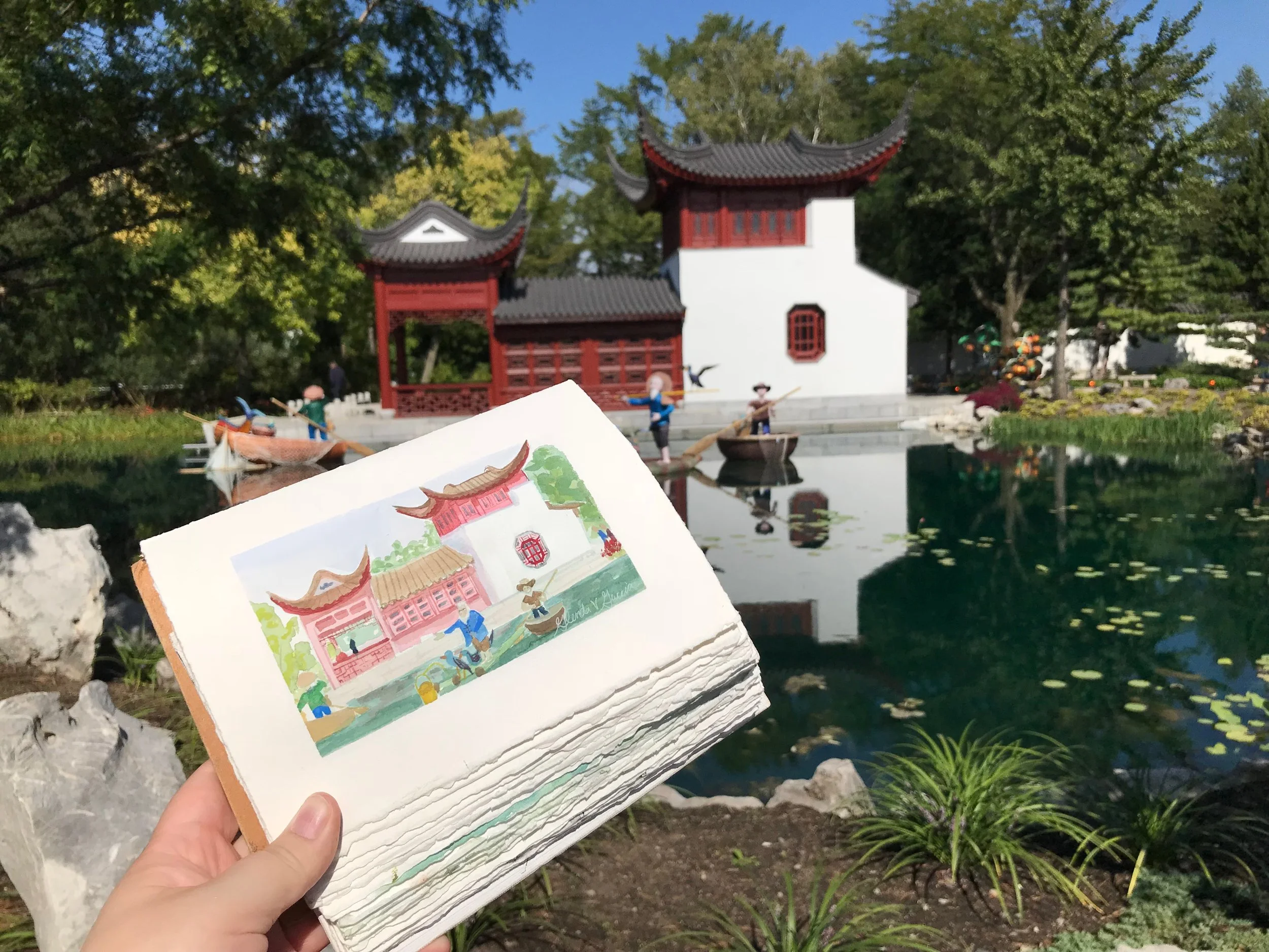 Urban Sketchers Montreal at the Montreal Botanical Garden
