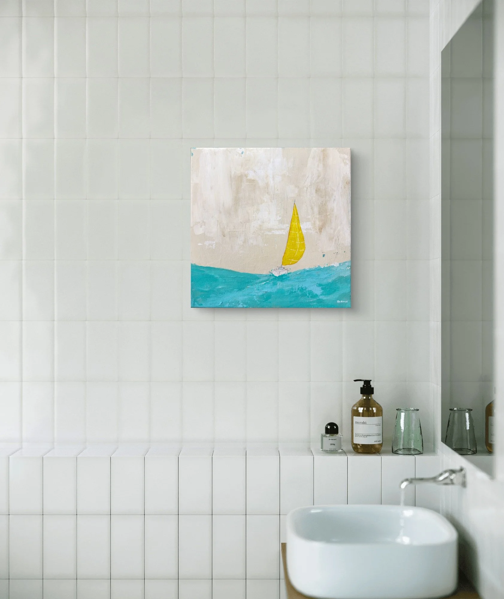 Modern Nautical Sailboat Painting | Ocean Art