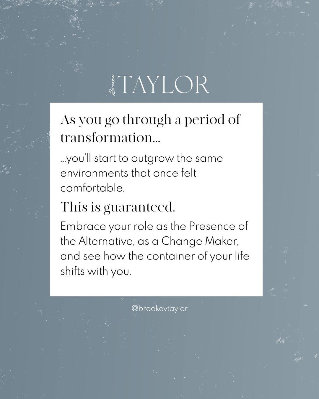 You aren't the same person you were a year ago. ⁠
⁠
This isn't the same world it was a year ago.⁠
⁠
As you heal, grow, and re-emerge in the world, the friendships, job, or community that once felt safe might start to feel bland, misaligned, or even o