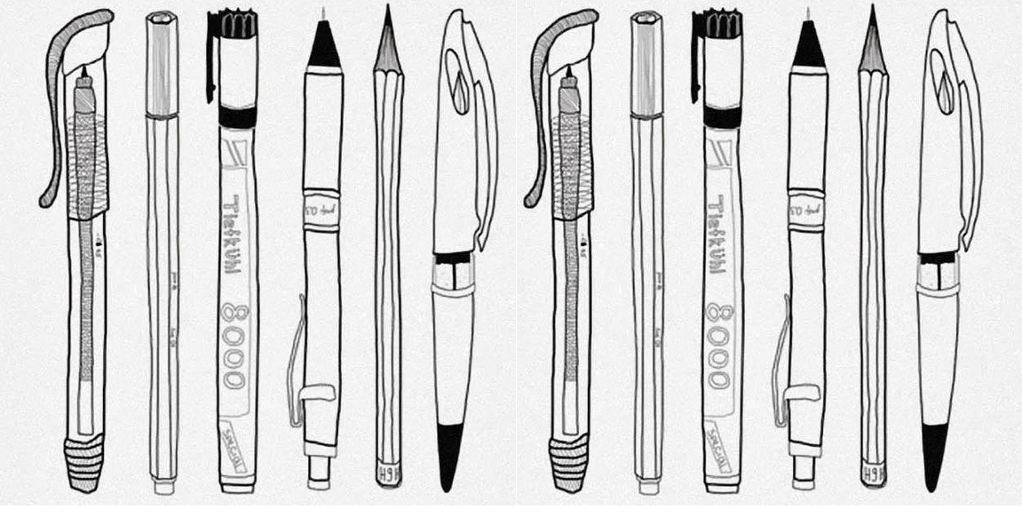 black pencils