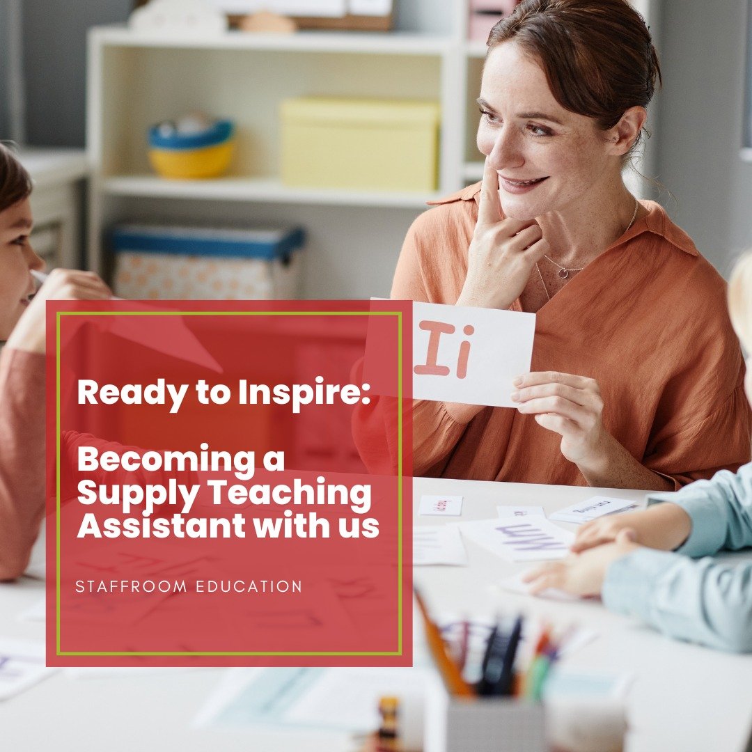 Ready to Inspire: Becoming a Supply Teaching Assistant with Staffroom Education📚

Are you passionate about education and ready to make a difference in the lives of students? Becoming a supply teaching assistant with Staffroom Education might be the 