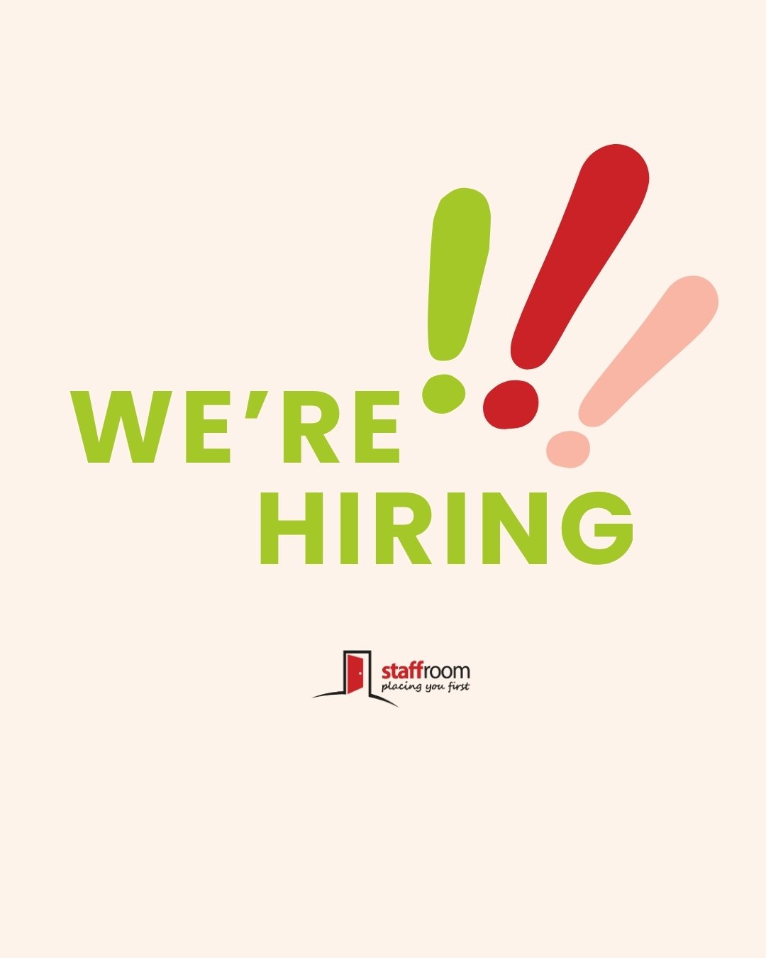 Are you looking for a new job? Do you think working in schools would be something that you enjoy? Have you already got experience working with children?
We can help you!
We have a range of jobs within the Education sector for people looking to work p