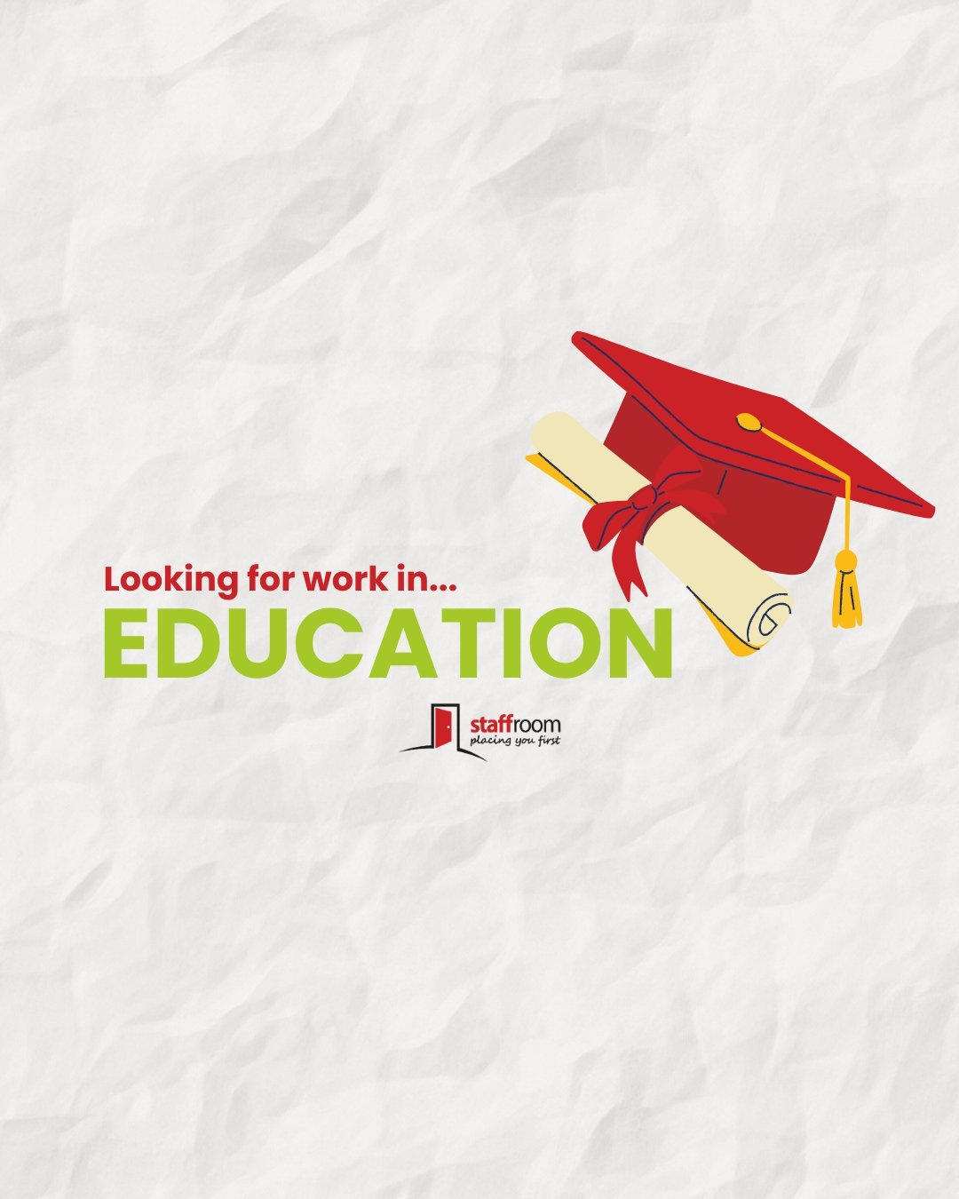 Looking for teaching or supply work in Cardiff, Newport or Swansea?
We can help you!
We have a range of jobs within the Education sector for people looking to work part-time or full-time!

Get in touch by:
DM'ing us📱
Calling 02920 496 646 ☎️
or emai